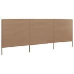 vidaXL Windscherm 3-panelen 400x120 cm stof taupe, Verzenden, Nieuw