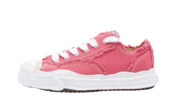 Maison Mihara Yasuhiro Hank Og Sole Canvas Low-Top Frayed Pi, Nieuw