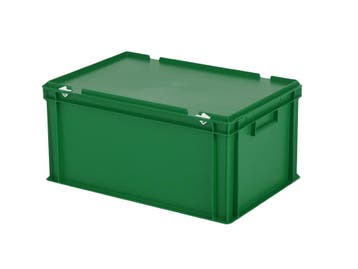 Stapelbak met deksel - 600 x 400 x H 295 mm (versterkte, Ophalen of Verzenden, Nieuw