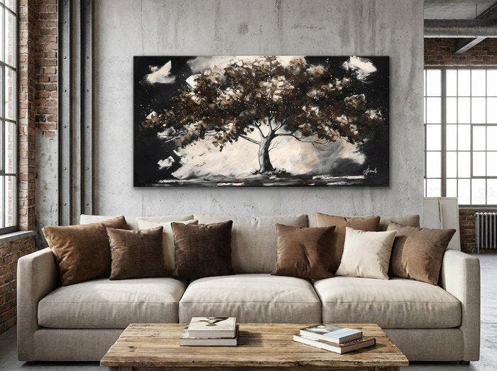 Monika Spiewak - Tree - Oil Painting Stretched On The Frame, Antiek en Kunst, Kunst | Schilderijen | Modern