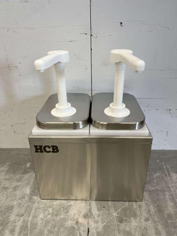 HCB RVS Dubbele Sauzenbar Sauspomp Sausdispenser 2 x 2 liter, Ophalen of Verzenden, Nieuw in verpakking