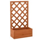 Plantenbak met Klimondersteuning (90cm Hoog) | Brandhout, Verzenden, Nieuw, Hout, Balkon