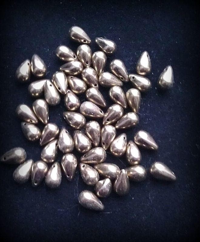 10 Stuks metallook antiek koper druppel ivoor druppel 10..., Hobby en Vrije tijd, Kralen en Sieraden maken, Kraal, Nieuw, Ophalen of Verzenden