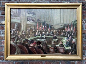 American school (XX) - Groot schilderij van de Washington