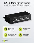 CAT 6 mini/desktop patchpaneel, 8-poorts (1 U)-Grijs, Computers en Software, Servers, Ophalen of Verzenden, Nieuw