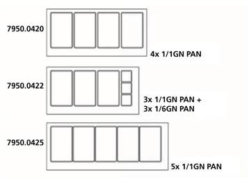 Saladette 2x 1/1 GN | RVS | 2 Deurs | Rechte Glasopstand | 1, Ophalen of Verzenden, Nieuw