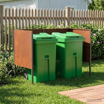 vidaXL Afvalcontainer scherm 167 x 85 x 113 cm weervast, Verzenden, Nieuw, IJzer