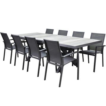 Malaga New Delhi dining tuinset uitschuifbaar, Ophalen of Verzenden, Nieuw