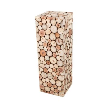 Pilaar hout boomstammen 29x29x89cm, Verzenden, Nieuw