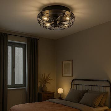 Plafondventilator + Lamp en Afstandsbediening - Webshop, Verzenden, Ventilator met afstandsbediening, Nieuw, Plafondventilator