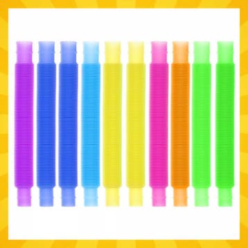 Kruzzel sensorische pop tubes – 10 buigzame, rekbare buiz., Ophalen of Verzenden, Nieuw