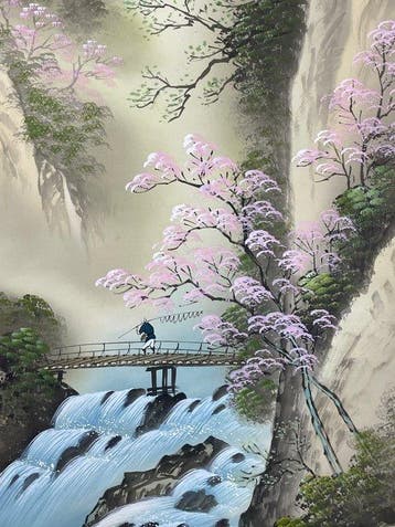 Shh Lanschapsrol met kersenbloesems - Shh - Japan - 20e