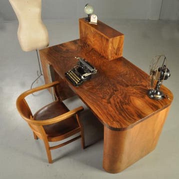 Wat een uitzonderlijk fraai art deco bureau ca 1920 in oa wo, Antiek en Kunst, Ophalen of Verzenden