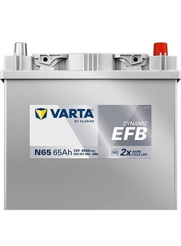 Varta Auto accu 12 volt 65 Ah EFB Dynamic type N65, Auto-onderdelen, Ophalen of Verzenden, Nieuw