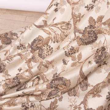 BA110 - Raro Damast Italiaans Textiel – Bloemmotief met