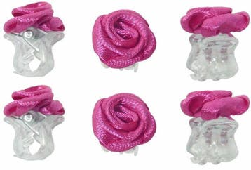 Haarspeld Haarklemmen 1cm – Roosjes – Fuchsia Roze – Set van, Nieuw