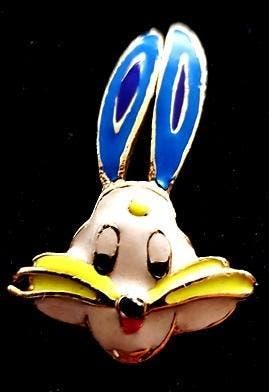 Bugs Bunny pin- kop met blauwe oren 3D, Verzamelen, Verzenden, Nieuw, Figuurtje, Speldje of Pin
