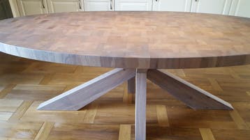 Kops houten ovale tafel model Le Havre | NIEUW top kwaliteit, Huis en Inrichting, Tafels | Eettafels, Slijtvaste kops eikenhouten tafels op maat gemaakt