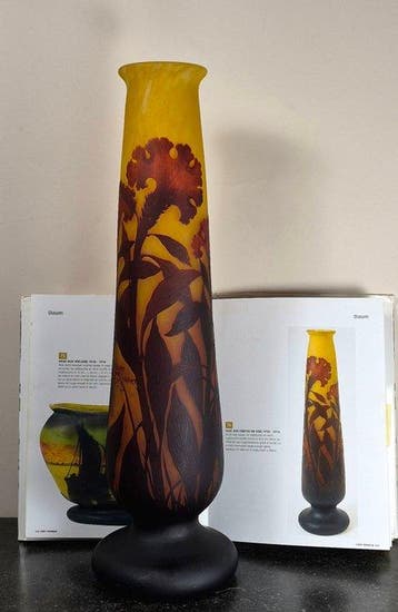Daum - Daum - Vaas - Glas - Hoogte: 54 cm, Antiek en Kunst, Antiek | Glas en Kristal