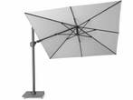 Challenger T2 zweefparasol 300x300 cm wit met 90KG voet en, Tuin en Terras, Parasols, Ophalen of Verzenden, Nieuw