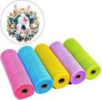 Decomesh metallic set roze blauw geel paars groen 26 cm rol, Hobby en Vrije tijd, Knutselen, Ophalen of Verzenden, Nieuw