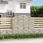 vidaXL Schanskorf gewelfd 200x50x180/200 cm gegalvaniseerd, Tuin en Terras, Bloembakken en Plantenbakken, 100 cm of meer, Verzenden