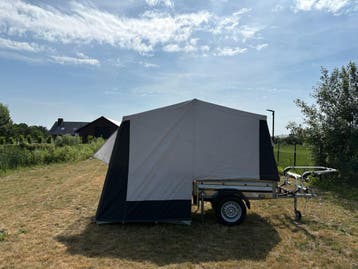 Keizer Tenttrailer weekender BJ 2021 compleet en frisse tent, Ophalen, Tot en met 2, Lichtgrijs, Keizer