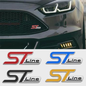 3D Metalen ST Line Grille Embleem Badge Chrome Sticker voor, Verzenden, Nieuw