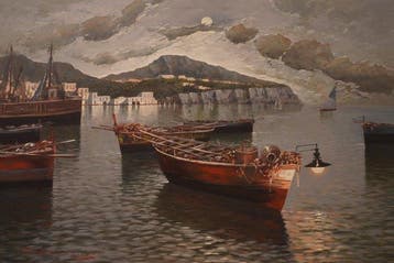 Vittorio Colucci (1935) - Il Porto al Tramonto, Antiek en Kunst