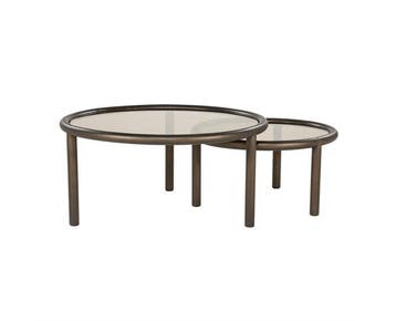 Salontafel set Circo 80x80cm - bruin | Eleonora, Ophalen of Verzenden, Nieuw
