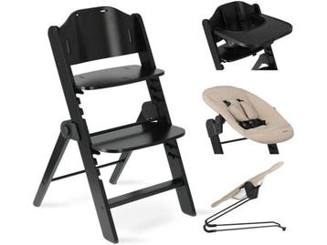 Deryan Odin Luxe Kinderstoel - 2-in-1 Bouncer - Zwart/Nougat, Verzenden, Zo goed als nieuw