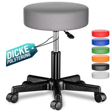 Rolkruk kunstleer Grijs 360° draaibaar (Kantoor inrichting), Verzenden, Nieuw in verpakking
