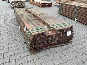 Hardhouten geschaafde Schuttingpalen 2700x90x90mm, Ophalen of Verzenden, Nieuw