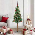 vidaXL Slanke Kerstboom Groen 150 cm PVC en massief, Diversen, Kerst, Verzenden, Nieuw