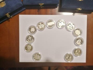 Vaticaan. Lotto 12 argenti 1995/2000 PROOF