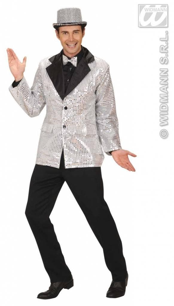 Colbert pailletten zilver, Kleding | Heren, Carnavalskleding en Feestkleding, Nieuw, Ophalen of Verzenden
