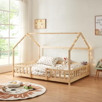 [en.casa] Kinderbed Sisimiut met uitvalbeveiliging 120x200 c, Verzenden, Nieuw
