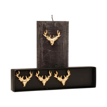 kaarsenpin hert goud (set of 4), Verzenden, Nieuw