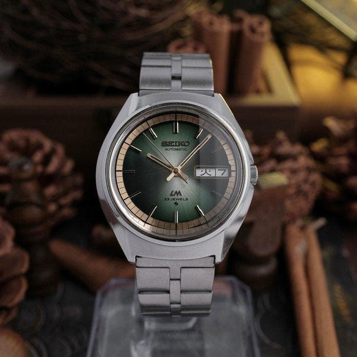 Seiko - Lord Matic Green Fumé Dial Faceted Crystal - Zonder, Sieraden, Tassen en Uiterlijk, Horloges | Antiek