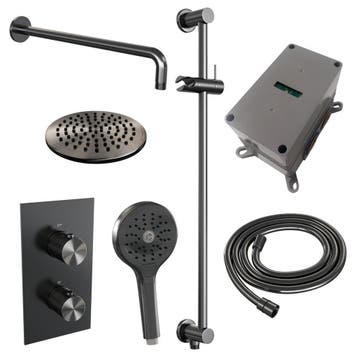Brauer Gunmetal Carving Thermostatische Regendoucheset, Ophalen of Verzenden, Nieuw