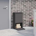 vidaXL Pakket inwerp box met opslag Zwart 44 x 22 x 82 cm, Verzenden, Nieuw