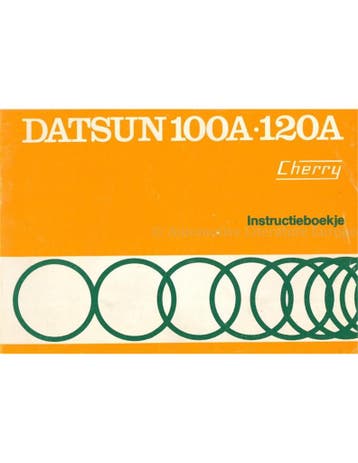 1974 DATSUN 100A | 120A (CHERRY) INSTRUCTIEBOEKJE