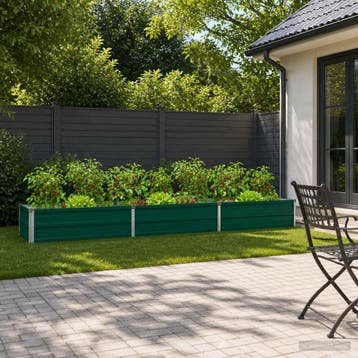 vidaXL Verhoogd Tuinbed Groen 240 x 40 x 24 cm koudgewalst, Minder dan 30 cm, Verzenden, Minder dan 60 cm, Nieuw