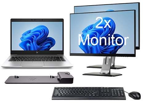HP EliteBook MT45 AMD Ryzen 3 PRO incl. 2 Monitoren +, Computers en Software, Desktop Pc's, Ophalen of Verzenden
