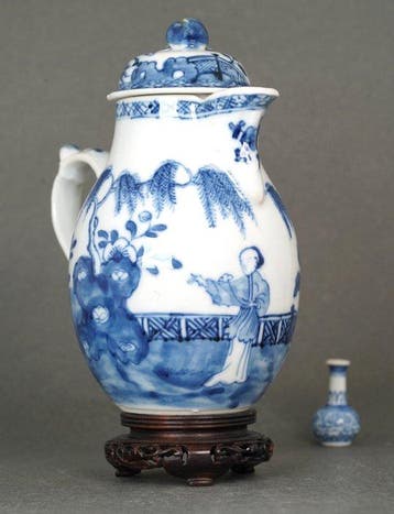Qianlong (1735-1796) - Kan - Vrouw met een bloem onder een
