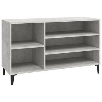 vidaXL Schoenenkast 102x36x60 cm bewerkt hout betongrijs, Verzenden, Nieuw