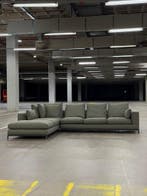 Minotti Andersen Hoekbank | Groen (NIEUWSTAAT), 300 cm of meer, Ophalen of Verzenden, Zo goed als nieuw, Bank Hoekbank Bankstel Bankje Loungebank Banken Chaise Lounge 