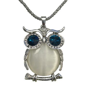 Fako Bijoux - Ketting - Uil - XL - Kattenoog - 39x58mm -, Verzenden, Nieuw
