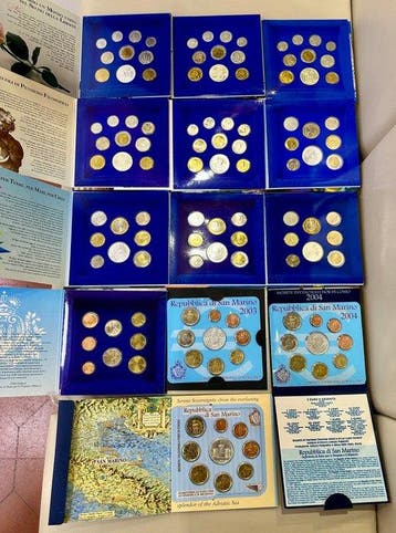 San Marino. 1993 / 2005 - 13 divisionali complete FDC