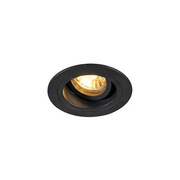 Smart inbouwspot zwart rond incl. wifi GU10 - Chuck, Verzenden, Nieuw
